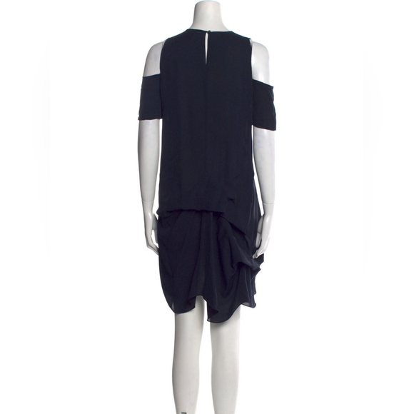 MORGAN LE FAY 100% Silk Black Mini Dress $2300 size Small - Picture 5 of 6
